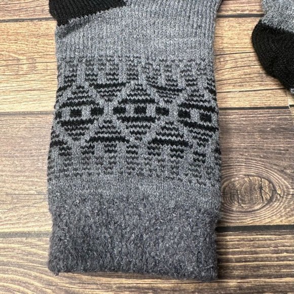 NWT Northeast Outfitters Mens Cozy Cabin Socks Crew Size Large (Black Grey) - Picture 3 of 8